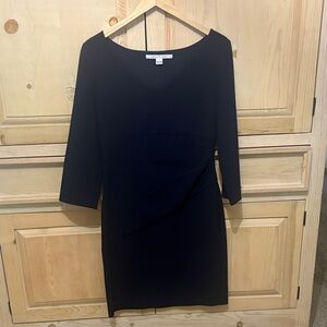 Classy Diane Von Furstenberg V Neck Navy Dress.
